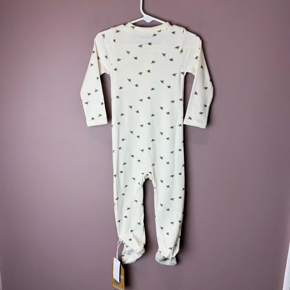 NWT Finn + Emma Busy Bees Footie 9-12M